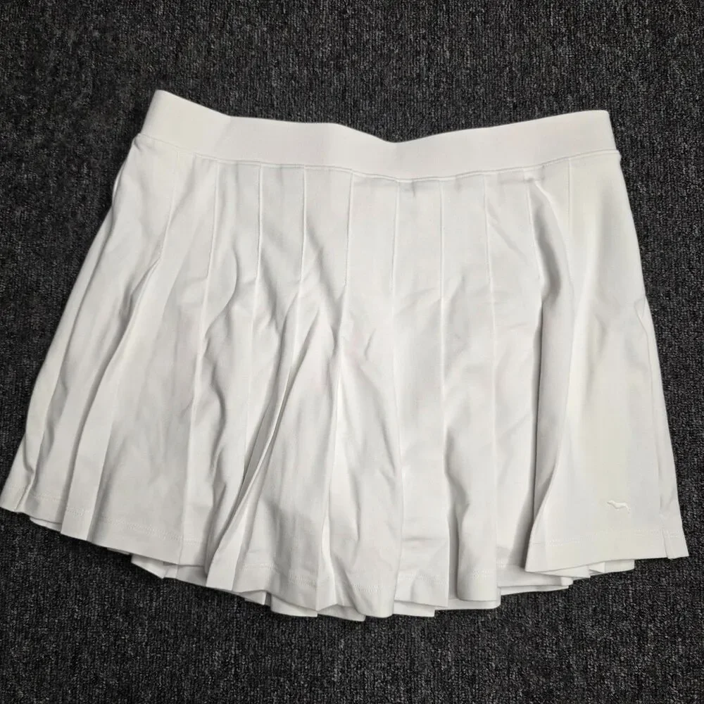 PINK Victoria’s Secret Women’s Skort Size L White Pleated Tennis Stretch